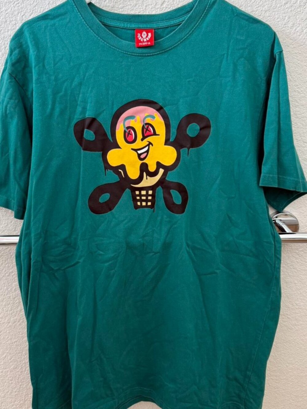 ICECREAM Men's Green and Blue T-shirt